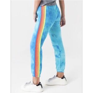 EUC AVIATOR NATION WOMEN'S HAND DYED 5 STRIPE SWEATPANT SZ XS